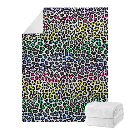 Colorful Leopard Print Blanket