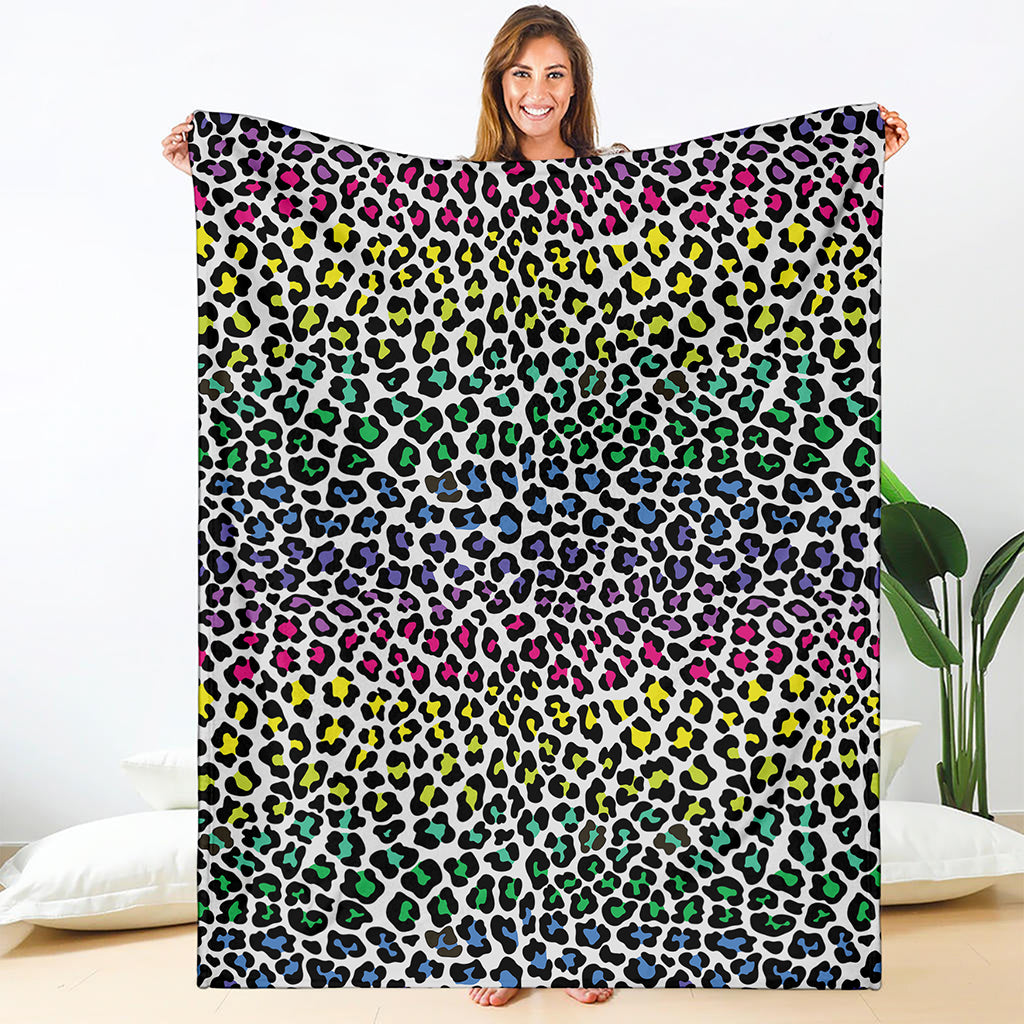 Colorful Leopard Print Blanket