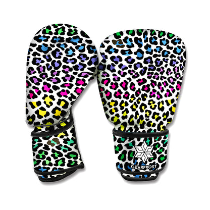 Colorful Leopard Print Boxing Gloves