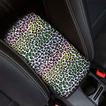 Colorful Leopard Print Car Center Console Cover