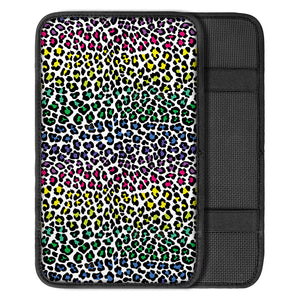 Colorful Leopard Print Car Center Console Cover