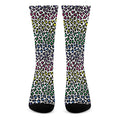 Colorful Leopard Print Crew Socks