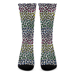 Colorful Leopard Print Crew Socks