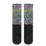 Colorful Leopard Print Crew Socks