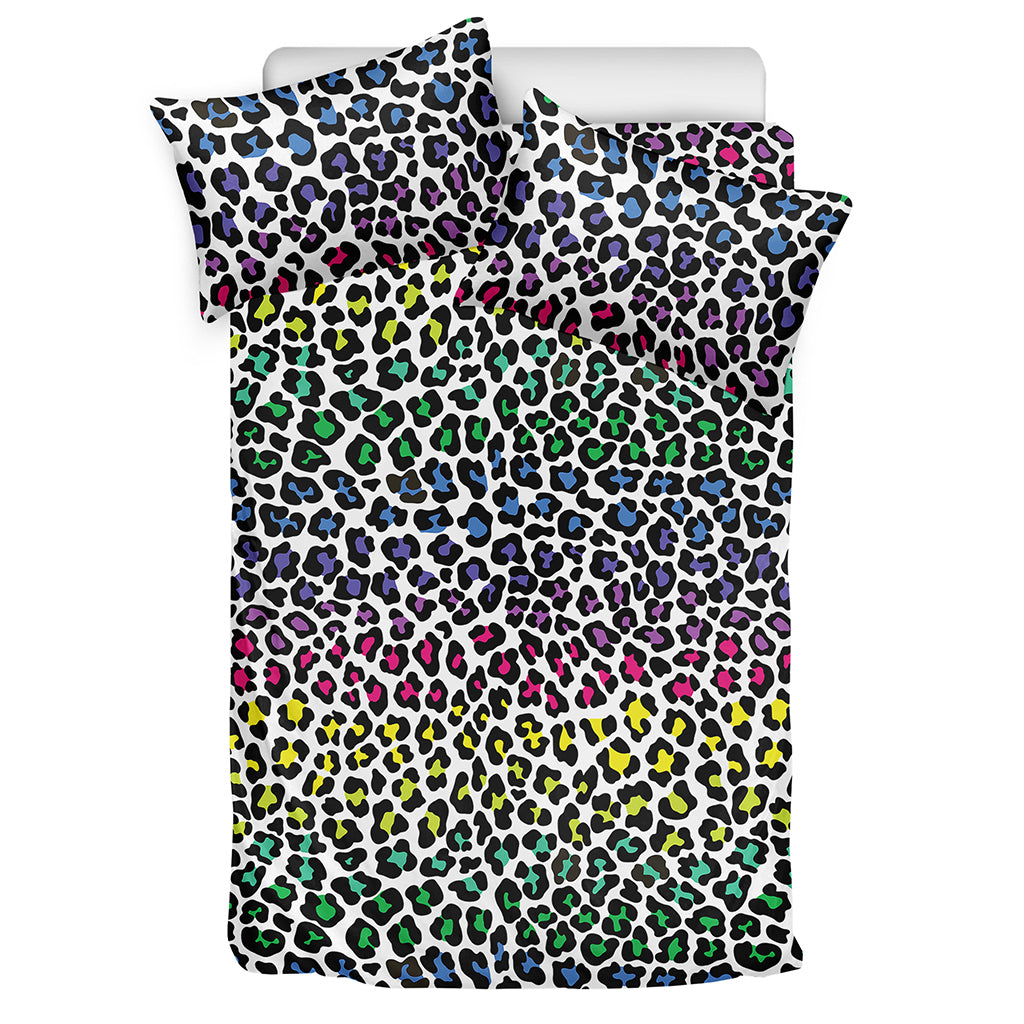 Colorful Leopard Print Duvet Cover Bedding Set