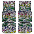 Colorful Leopard Print Front and Back Car Floor Mats