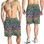 Colorful Leopard Print Men's Shorts