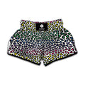 Colorful Leopard Print Muay Thai Boxing Shorts