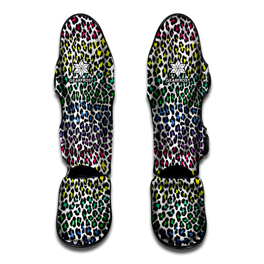 Colorful Leopard Print Muay Thai Shin Guard