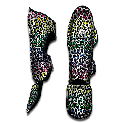 Colorful Leopard Print Muay Thai Shin Guard