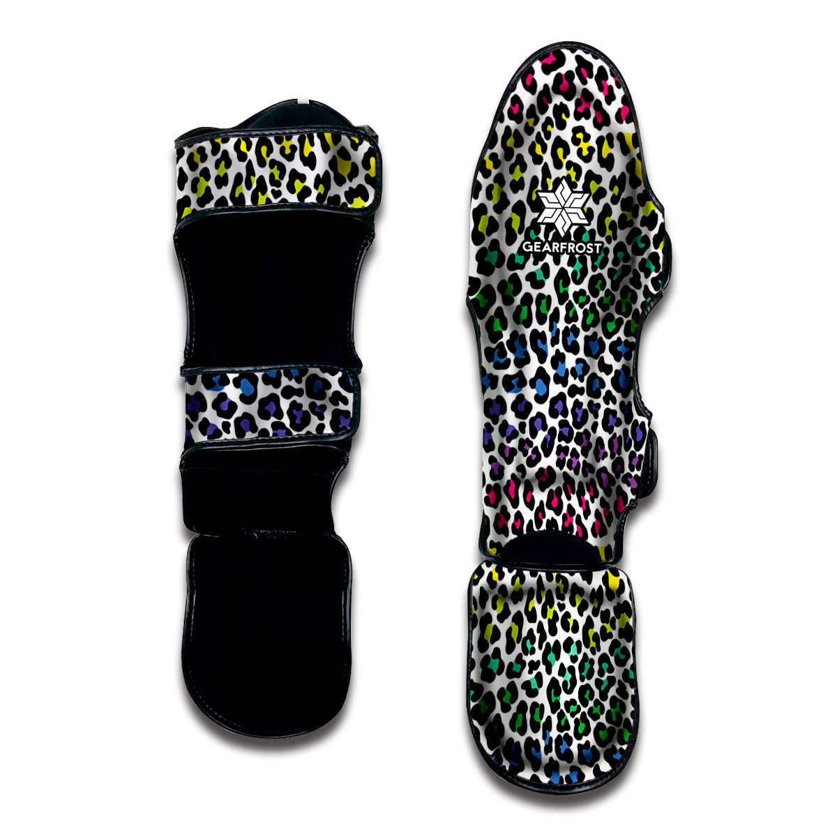 Colorful Leopard Print Muay Thai Shin Guard
