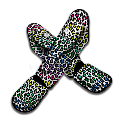 Colorful Leopard Print Muay Thai Shin Guard