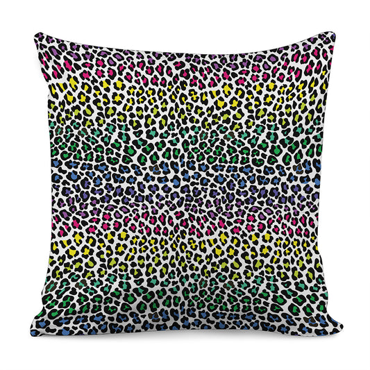Colorful Leopard Print Pillow Cover