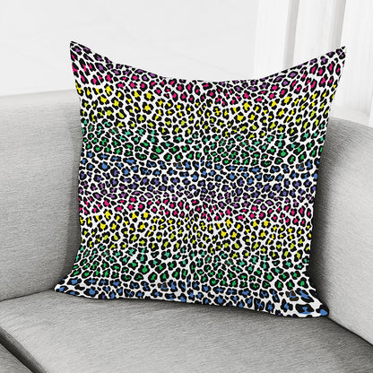 Colorful Leopard Print Pillow Cover