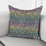 Colorful Leopard Print Pillow Cover