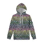 Colorful Leopard Print Pullover Hoodie