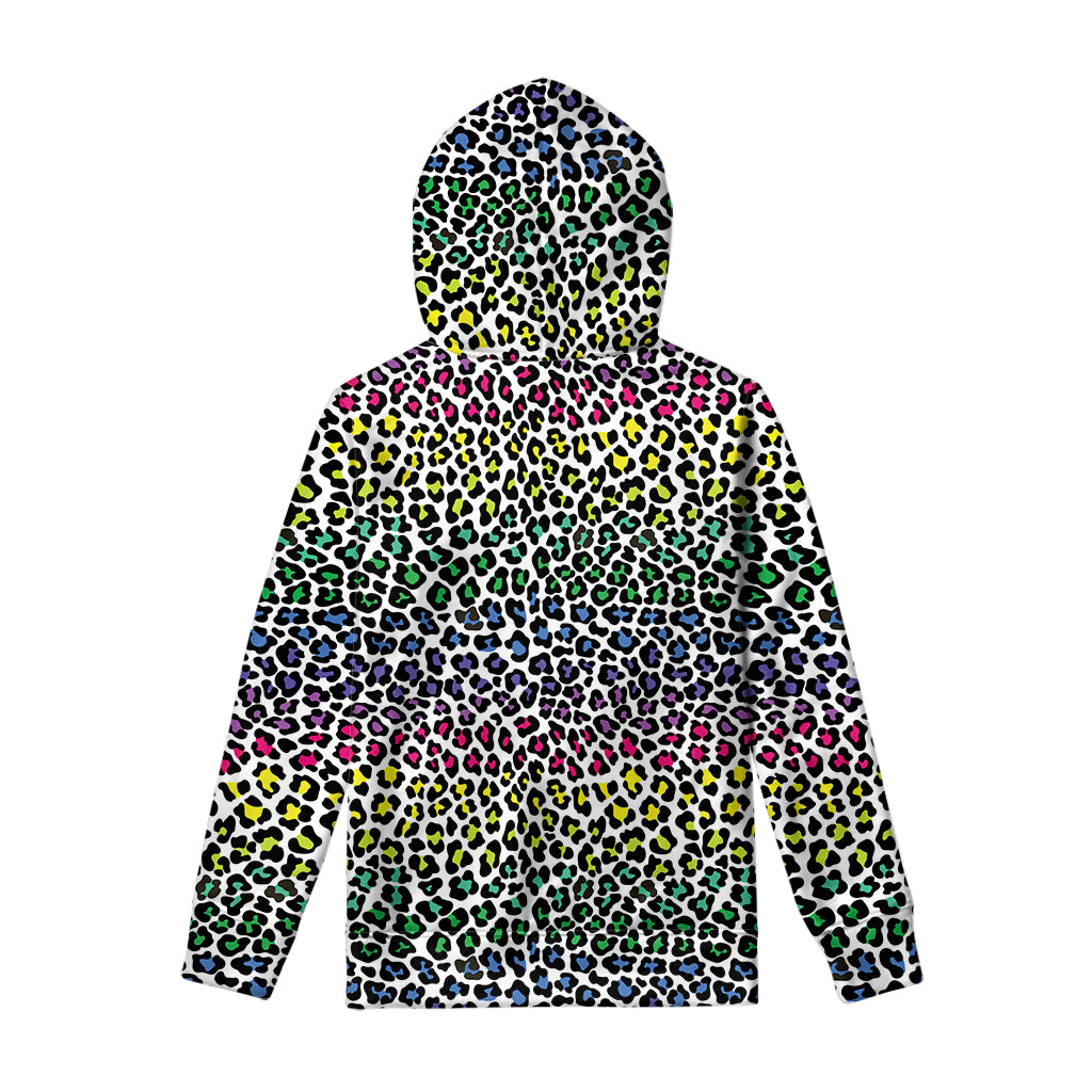 Colorful Leopard Print Pullover Hoodie