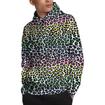 Colorful Leopard Print Pullover Hoodie