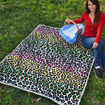 Colorful Leopard Print Quilt