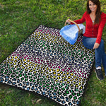 Colorful Leopard Print Quilt