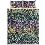 Colorful Leopard Print Quilt Bed Set