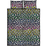Colorful Leopard Print Quilt Bed Set