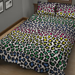 Colorful Leopard Print Quilt Bed Set