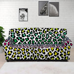 Colorful Leopard Print Sofa Cover