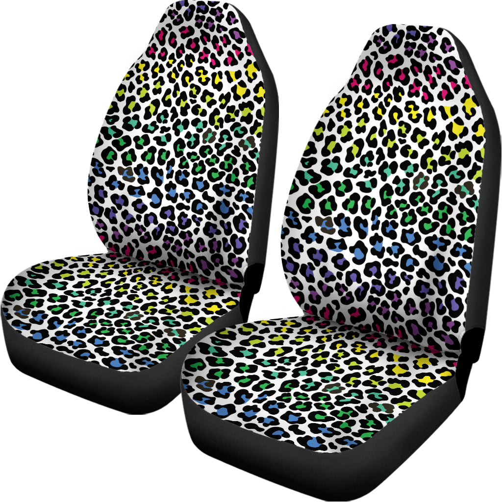 Colorful Leopard Print Universal Fit Car Seat Covers