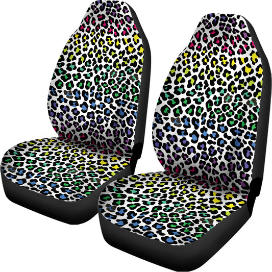 Colorful Leopard Print Universal Fit Car Seat Covers