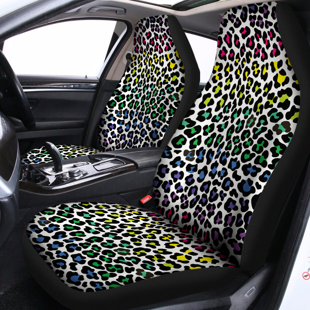Colorful Leopard Print Universal Fit Car Seat Covers