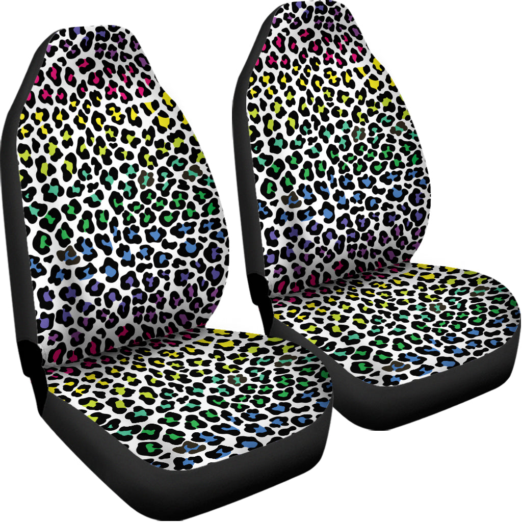 Colorful Leopard Print Universal Fit Car Seat Covers