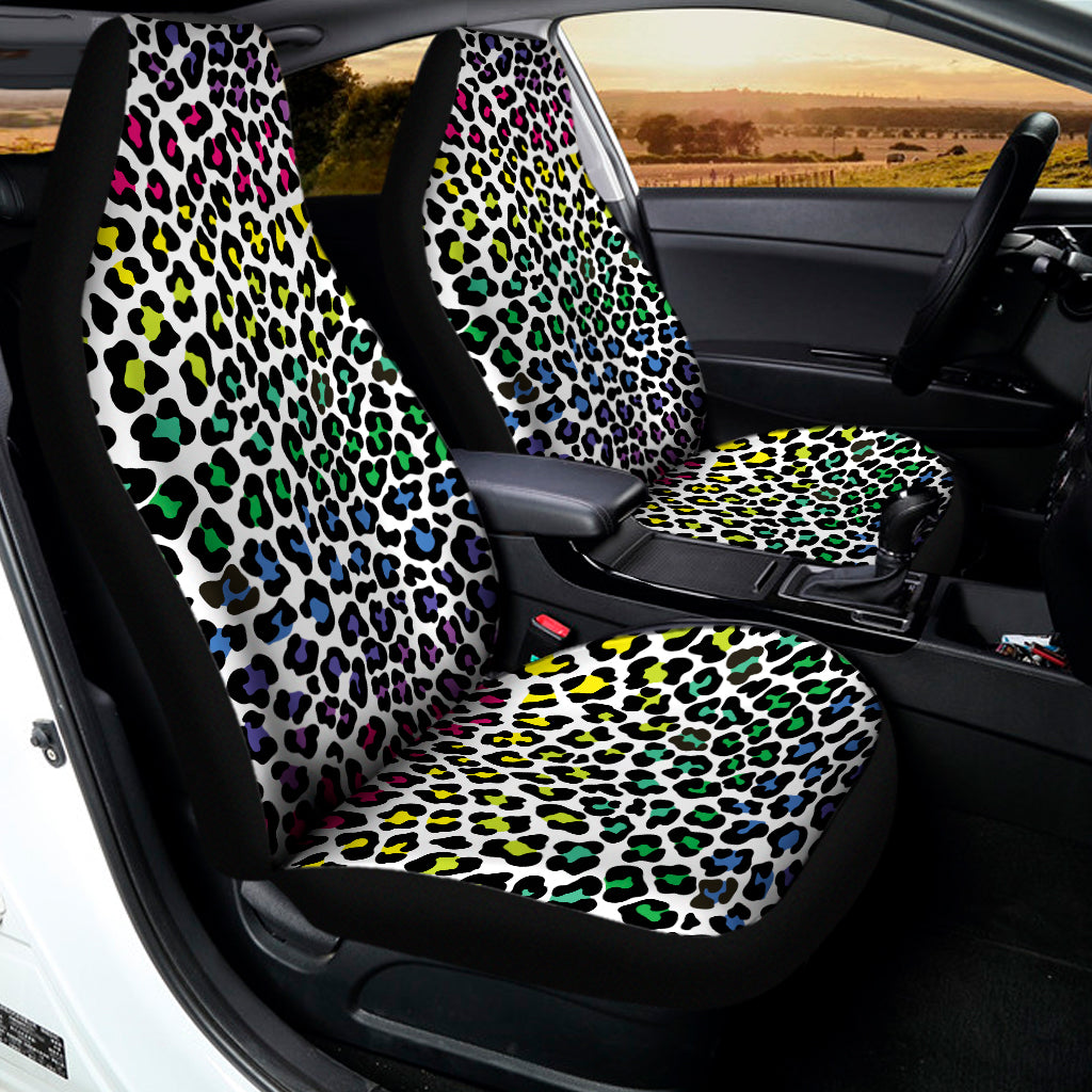 Colorful Leopard Print Universal Fit Car Seat Covers