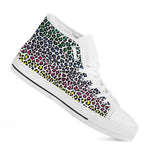Colorful Leopard Print White High Top Shoes