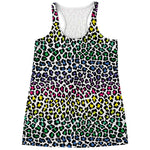 Colorful Leopard Print Women's Racerback Tank Top