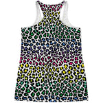 Colorful Leopard Print Women's Racerback Tank Top