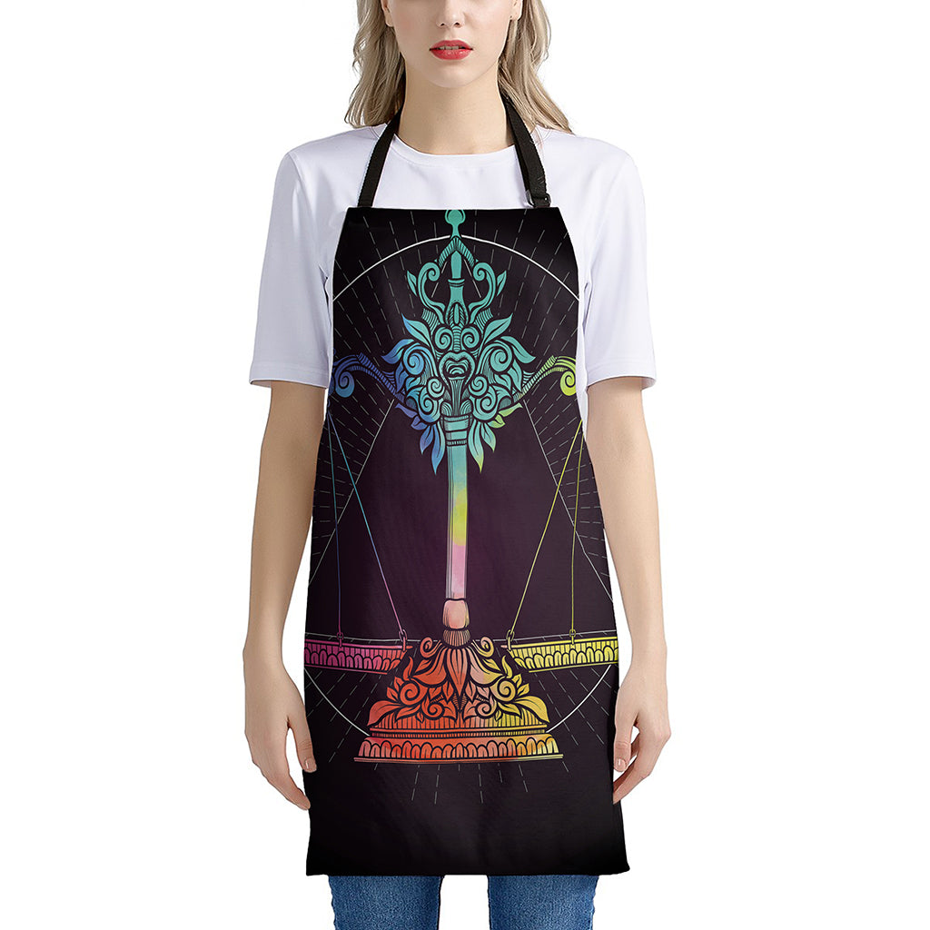 Colorful Libra Sign Print Apron