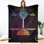 Colorful Libra Sign Print Blanket