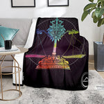 Colorful Libra Sign Print Blanket
