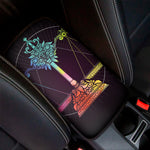 Colorful Libra Sign Print Car Center Console Cover