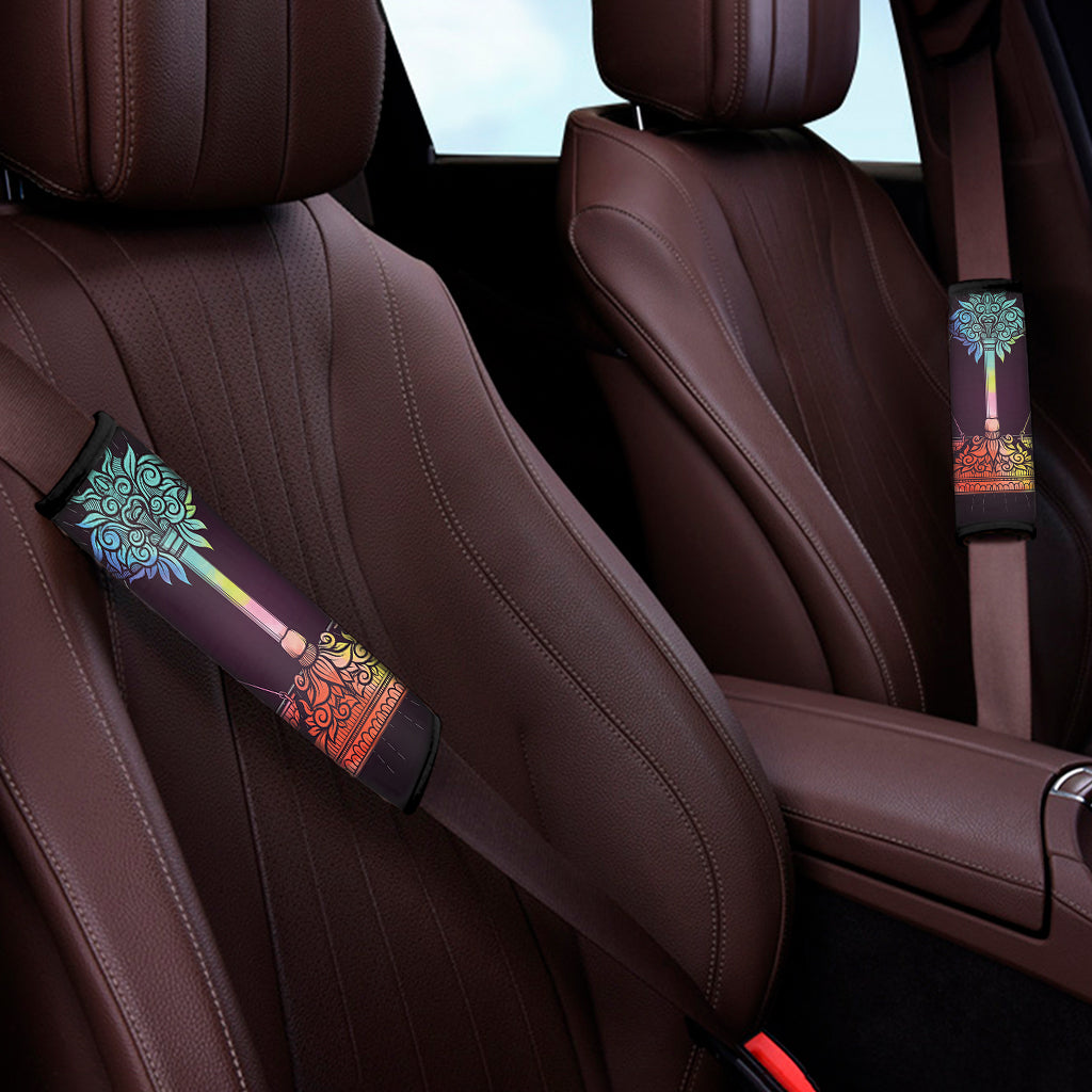 Colorful Libra Sign Print Car Seat Belt Covers