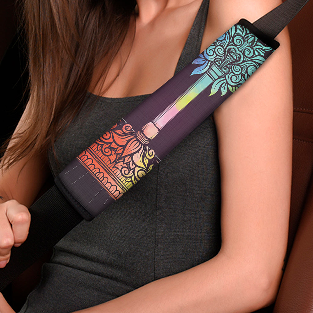 Colorful Libra Sign Print Car Seat Belt Covers