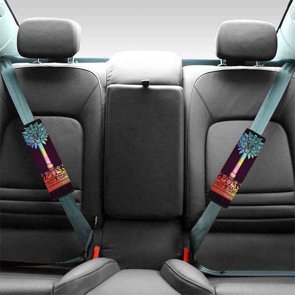 Colorful Libra Sign Print Car Seat Belt Covers
