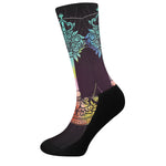 Colorful Libra Sign Print Crew Socks