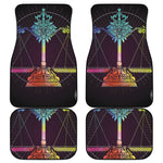 Colorful Libra Sign Print Front and Back Car Floor Mats