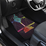 Colorful Libra Sign Print Front and Back Car Floor Mats
