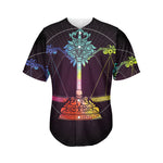 Colorful Libra Sign Print Men's Baseball Jersey