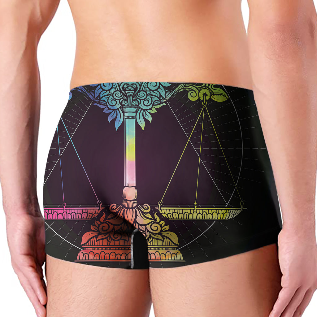 Colorful Libra Sign Print Men's Boxer Briefs