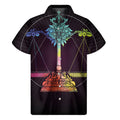 Colorful Libra Sign Print Men's Short Sleeve Shirt