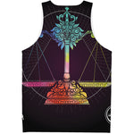 Colorful Libra Sign Print Men's Tank Top